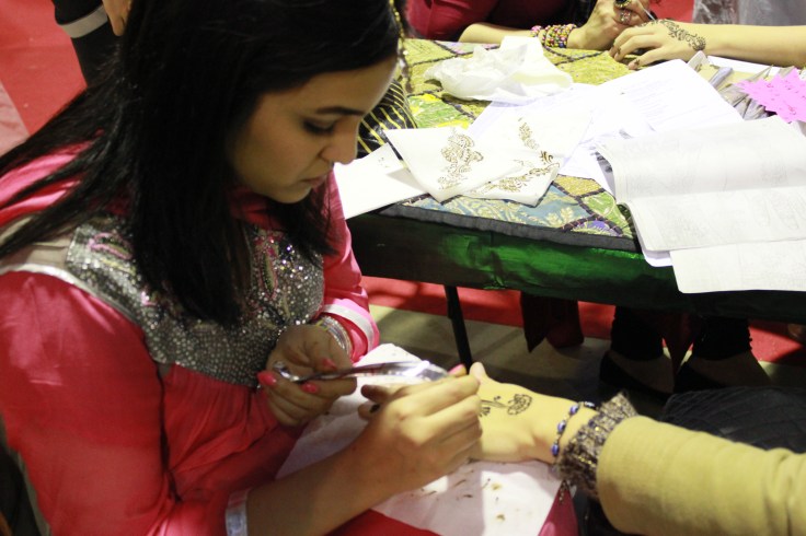 Indian hand painting was also on offer.