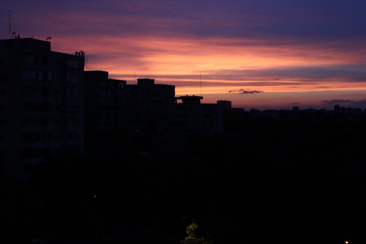 Gorgeous summer sunset in Bucharest