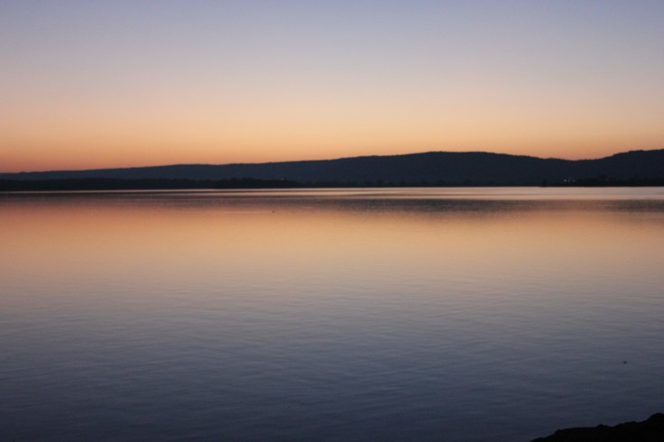 Beautiful sunset by the lake